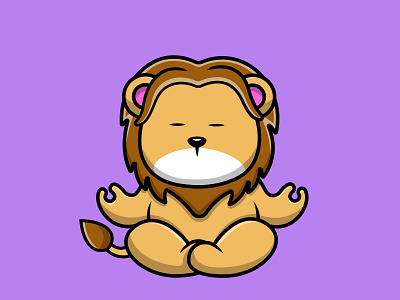 Cute Lion Yoga