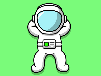 Cute Astronaut Laying character