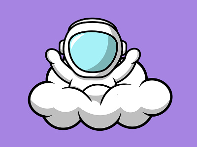 Cute Astronaut In Cloud galactic