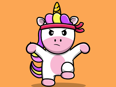 Cute Unicorn Kungfu