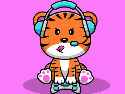 Cute Tiger Gaming wildlife