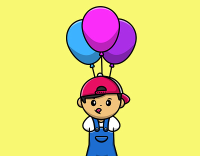 Cute Kid Holding Balloon season