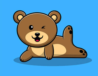 Cute Bear Yoga happy