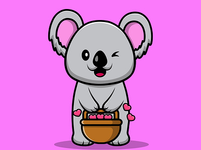 Cute Koala Bring Love