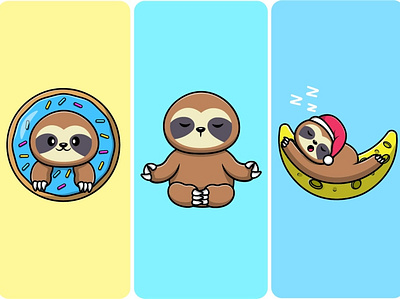 Cute Sloth happy