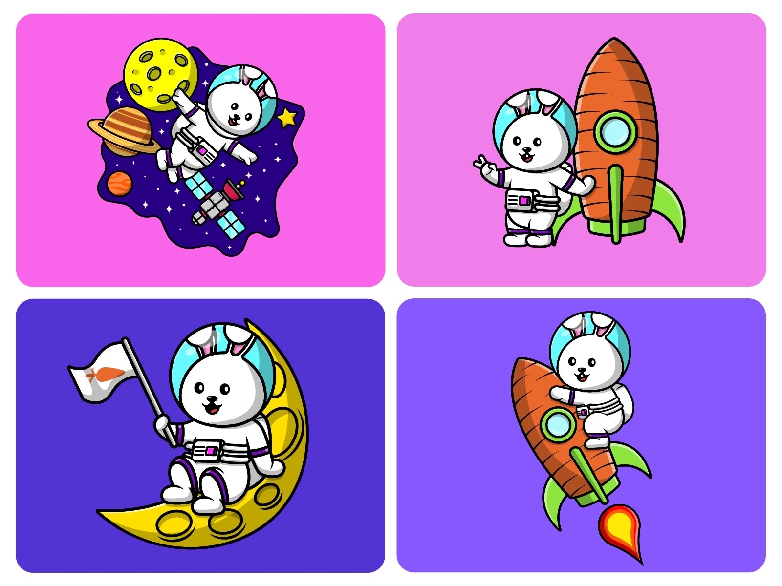 Rabbit Astronaut by Moksha Labs on Dribbble