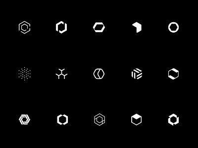 RiACT: Hexagon Exploration blockchain branding cube geometric hexagon icon logo symbol