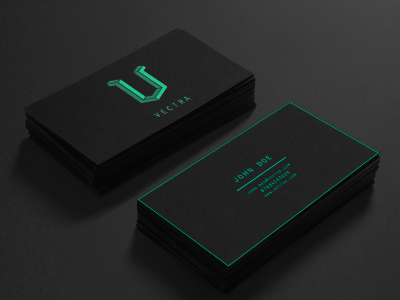 Vectra Construction Business Cards branding construction different graphic design logo masculine seafoam