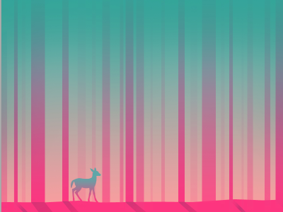 Twilight animation blue deer forest fun graphic design illustration lars lars lundberg pink still