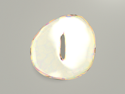 The Letter O 36daysoftype 3d 3d art blender illustration iridescent letters material pearl procedural texture typography