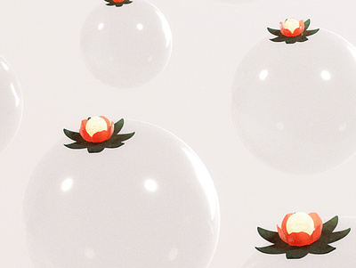 Flower Spheres 3d 3d art blender flower illustration spheres