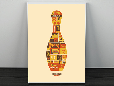 The Big Lebowski Poster big lebowski bowling brothers coen draplin film icon logo poster screen print