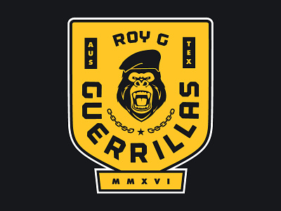 Roy G Guerrillas - Disc Golf Team badge disc golf gorrilla guerrilla logo military patch