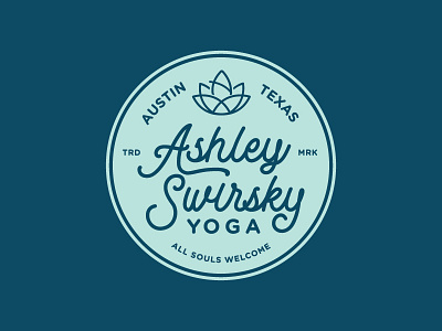 Ashley Swirsky Yoga austin badge logo lotus soul texas yoga