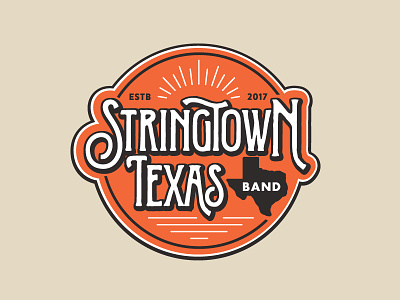 Stringtown Logo band bluegrass logo texas vintage