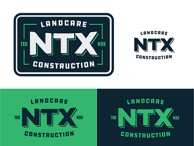 NTX Landcare & Construction badge construction landcare lockup logo texas