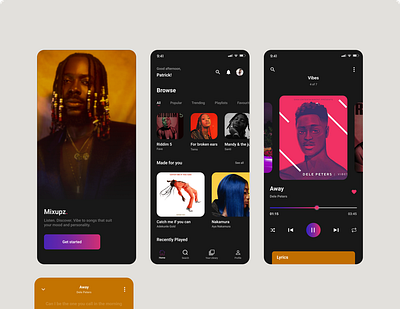 Music Player app dailyui design graphic design illustration musicplayer productdesign research ui uidesign ux