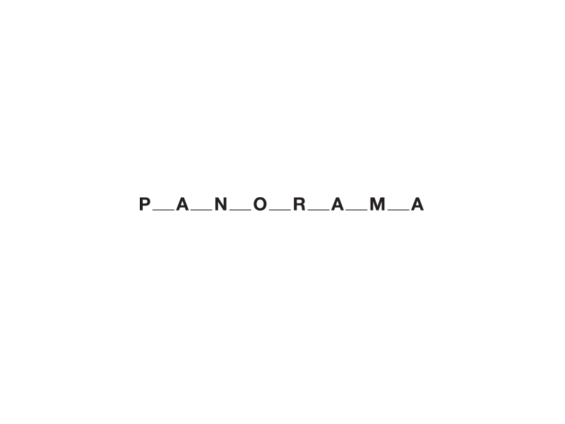 Panorama logotype dynamic flexible identity logo logotype masthead newsletter panorama publication type typography