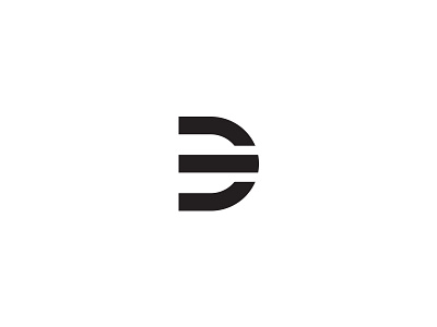 3DE Monogram 3d 3de geometric logo minimal monogram symbol