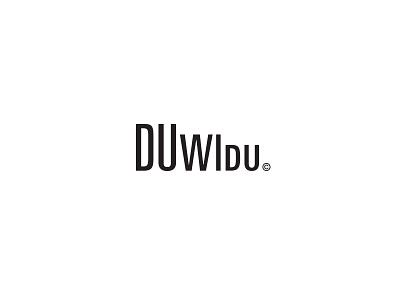 Duwidu 3d logo logotype mini miniature model shrinking typography