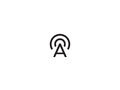 ACC monogram proposal acc advertising agency broadcast bullseye logo monogram pencil tower transmission