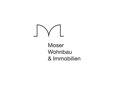 Moser Wohnbau & Immobilien architect architecture doors floorplan immobilien logo m monogram plan property development real estate wohnbau