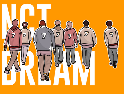 Poster nct dream || illustration design icon illustration