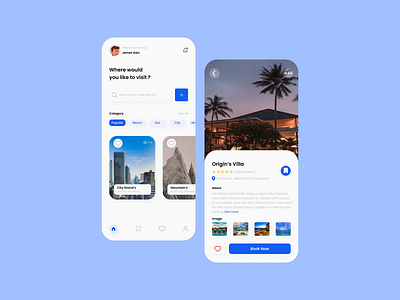 Travel App app typography ui ux