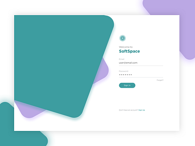 Sign In UI design shapes ui