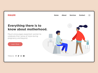 Dribble Maum branding business design hero illustration shapes typography ui ux vector website concept