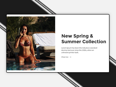 Cover Shot e-commerce section cover design design ecommerce ecommerce design swimsuit swimwear ui