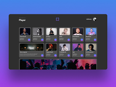 Music- Player (concept) concept design landing landing design music player ui ux web webdesign