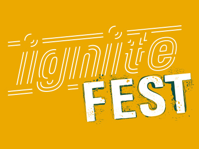 Ignite Fest branding event branding grunge ignite illustrator in house logo neon type typography vector