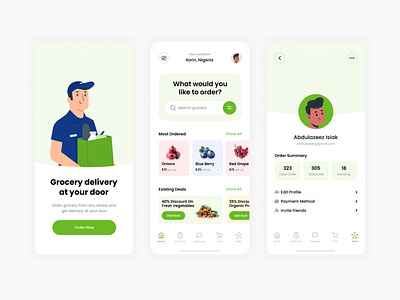 Grocery Delivery Mobile App - Redesign appdesign figma productdesign uidesign uiux uiuxdesign userinterfacedeign