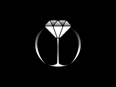 «COCKTAIL JEWELRY» logo art branding concept dark theme design figma gradient jewelry logo minimalistic vector