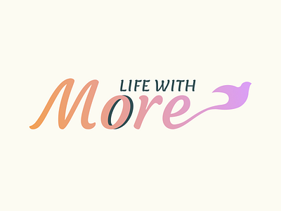 «Life with Moore» logo concept art branding concept design figma gradient handwritten font lifestyle light theme logo minimalistic modern nature typography vector