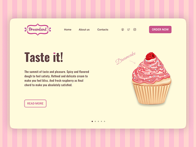 Bakery Shop Hero Section By Nikolai On Dribbble