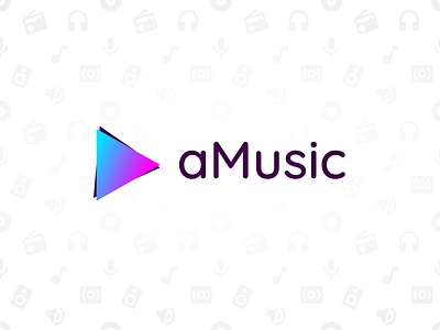 Music app logo concept art branding concept design figma gradient logo mobile app pattern typography vector visual
