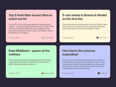 Article banners articles banners blogs colorful composition concept contrast copywriting design figma minimalistic modern typography ui ux web design