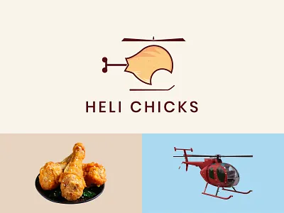 helichicks logodesign, chicken logo branding chicken leg chicken logo creative design custom logo design food logo helicapterchicken logo helicopter helicopter logo illustration logo icon logo ideas logo mark logos modern logo restaurant logo