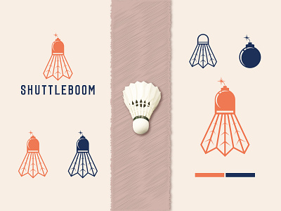 SHUTTLEBOOM logo design-Logos-modern logo badminton logo boom logo creative design custom logo design flat logo identity illustraion logo logodesign logofolio logos luxury logo modern logo shuttle logo