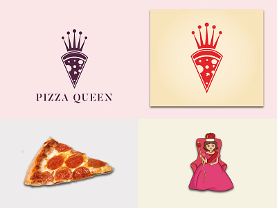 pizzaqueen logo design-modern logo-logoconcepts