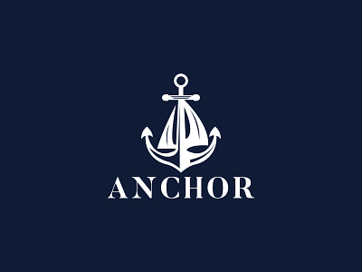anchor logo design modern logo pujan98