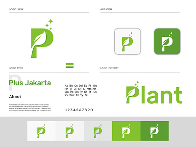 P plant logo design