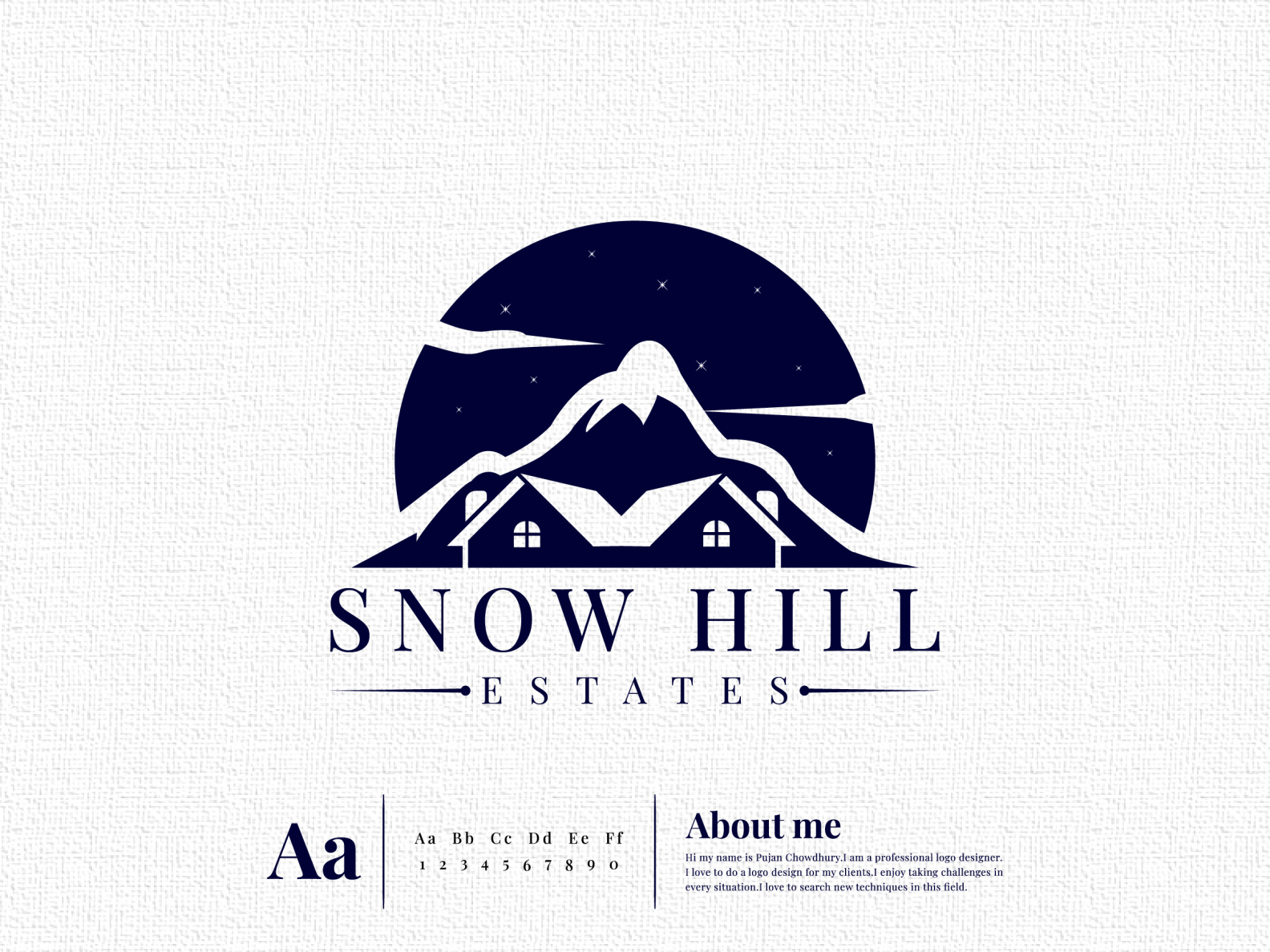 Snow Hill real estate logo by Pujan by Pujan Chowdhury on Dribbble