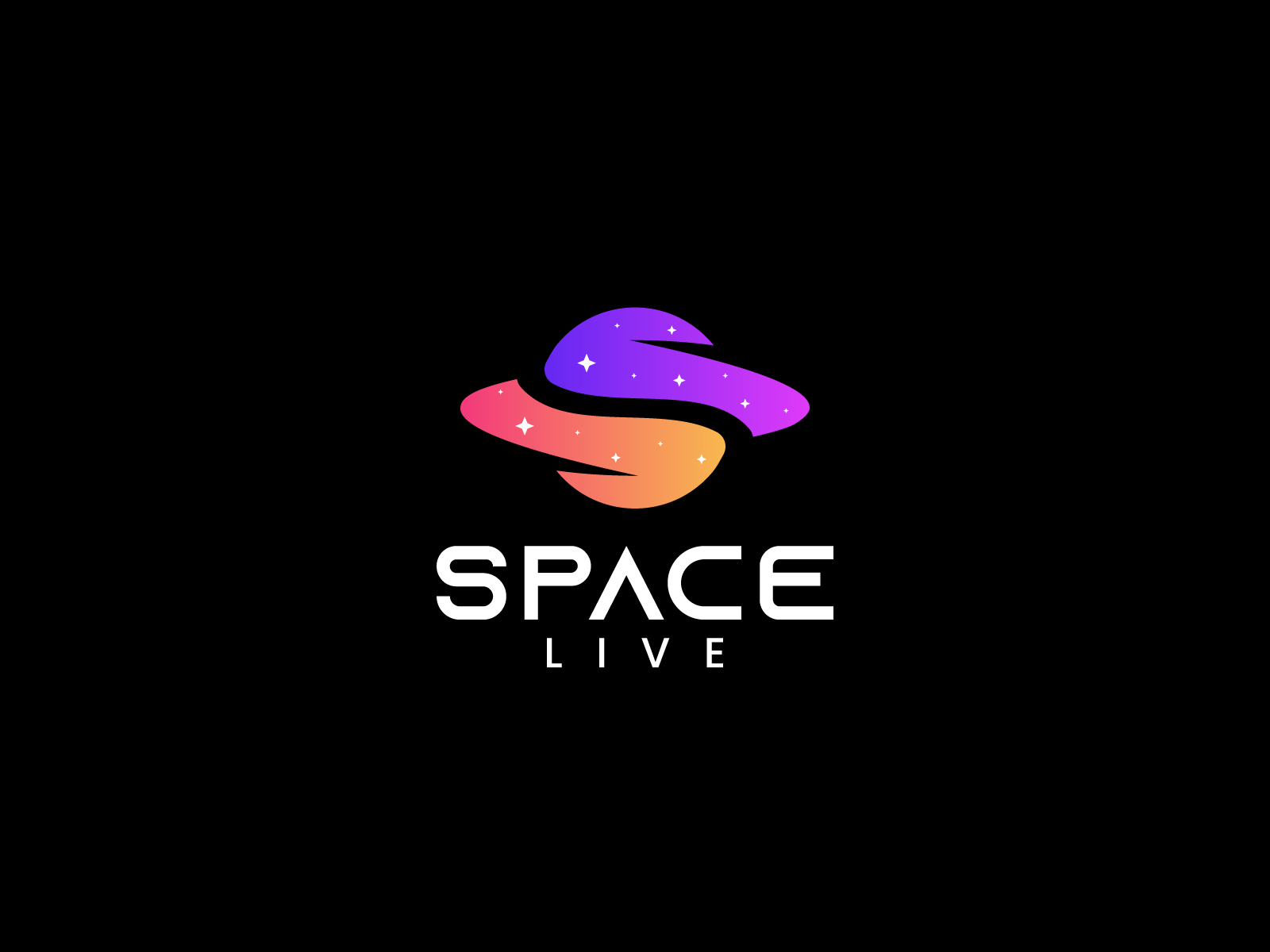 Space live logo design by Pujan Chowdhury on Dribbble