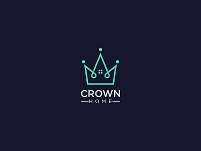 Crown home logo design. 🏠 🏡