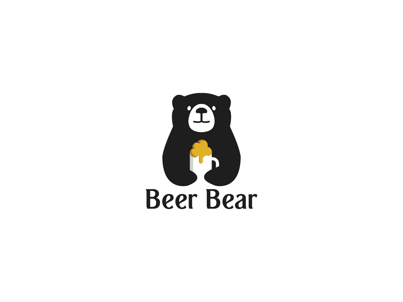 Beer Bear logo design by Pujan Chowdhury on Dribbble