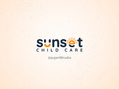 Sunset child care logo design