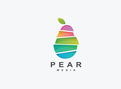 Pear Media Logo branding design flat graphic design illustration illustrator logo minimal typography vector